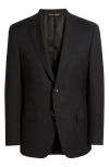 Heritage Gold Pebble Weave Black Wool Suit Jacket
