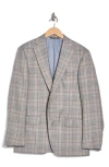 Heritage Gold Plaid Wool Blend Sport Coat In Gray
