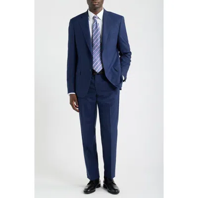 Heritage Gold Solid Blue Zegna Wool Suit