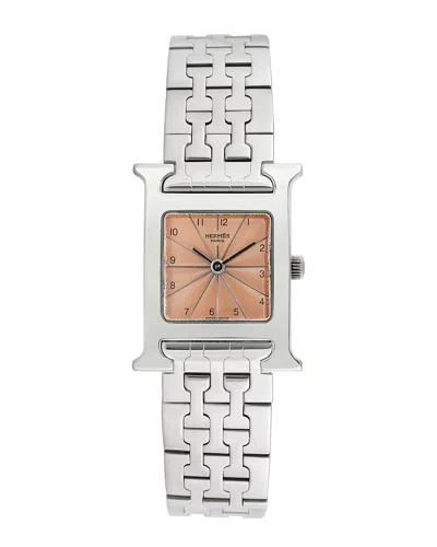 Pre-owned Heritage Hermes Hermès Women's H-watch Watch, Circa 2000s (authentic )
