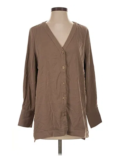 Pre-owned Heritage Long Sleeve Blouse In Brown