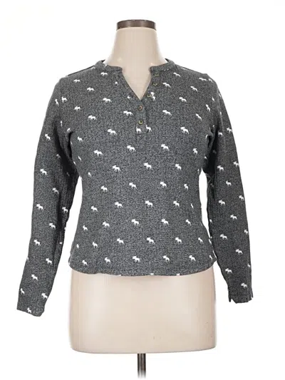 Pre-owned Heritage Long Sleeve Blouse In Gray
