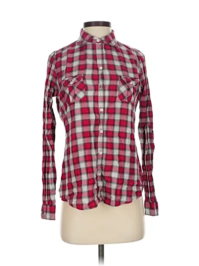 Pre-owned Heritage Long Sleeve Button Down Shirt In Burgundy