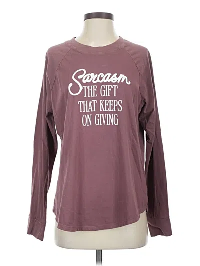 Pre-owned Heritage Long Sleeve T-shirt In Burgundy