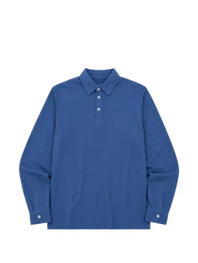 Heritage Long-sleeve Polo Shirt In Blue