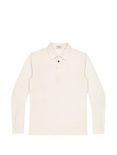 Heritage Long-sleeve Polo Shirt In White