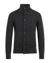 Heritage Man Cardigan Charcoal Size 40 Merino Wool