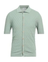 Heritage Man Cardigan Light Green Size 48 Cotton