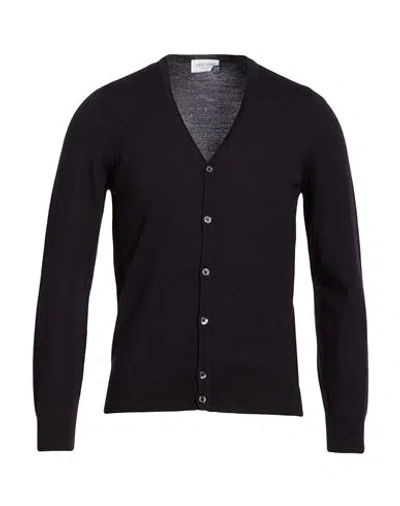 Heritage Man Cardigan Midnight Blue Size 36 Merino Wool