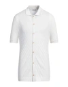 Heritage Man Cardigan White Size 40 Cotton