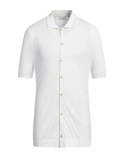 Heritage Man Cardigan White Size 40 Cotton