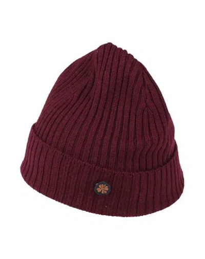 Heritage Man Hat Burgundy Size Onesize Merino Wool In Red