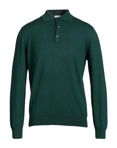 Heritage Man Polo Shirt Green Size 38 Virgin Wool
