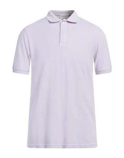 Heritage Man Polo Shirt Lilac Size 42 Cotton In Purple