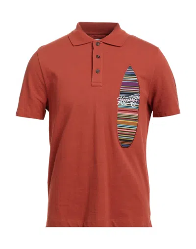 Heritage Polo Shirts In Orange