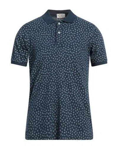 Heritage Man Polo Shirt Slate Blue Size 40 Cotton