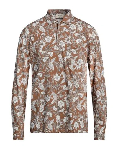Heritage Man Shirt Brown Size 44 Cotton