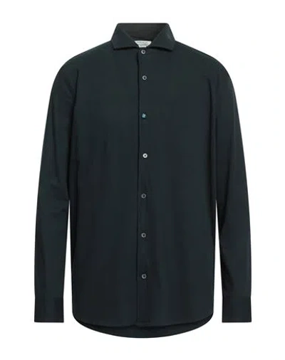 Heritage Man Shirt Midnight Blue Size 48 Cotton, Elastane