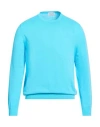 Heritage Man Sweater Azure Size 44 Cotton In Blue