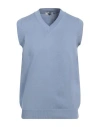 Heritage Man Sweater Azure Size M Cotton In Blue