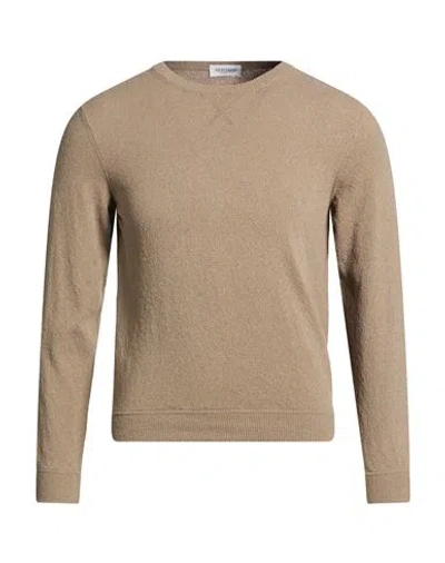 Heritage Man Sweater Beige Size 36 Cotton, Polyamide In Brown