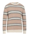 Heritage Man Sweater Beige Size 40 Alpaca Wool, Virgin Wool In Beige