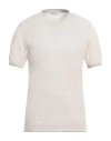 Heritage Man Sweater Beige Size 48 Linen, Cotton, Polyester In Beige