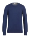 Heritage Man Sweater Blue Size 40 Merino Wool In Blue