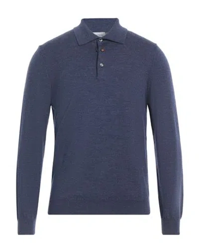 Heritage Man Sweater Blue Size 38 Merino Wool