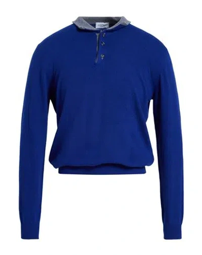 Heritage Man Sweater Blue Size 38 Wool, Cashmere In Blue