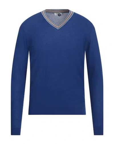 Heritage Man Sweater Blue Size 40 Cotton