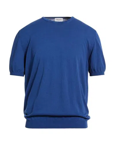 Heritage Man Sweater Blue Size 44 Cotton