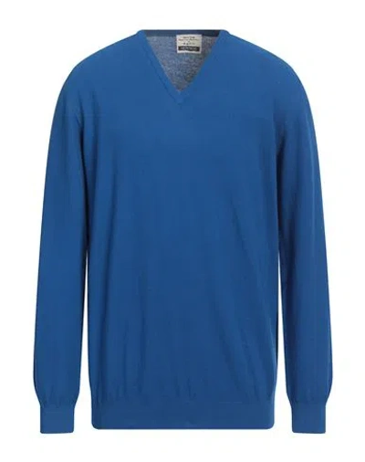 Heritage Man Sweater Blue Size 44 Cotton