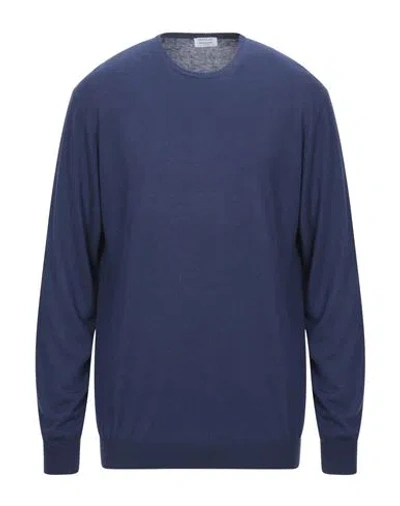 Heritage Man Sweater Blue Size 46 Silk, Cashmere