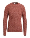 Heritage Man Sweater Brick Size 36 Alpaca Wool, Cotton, Polyamide, Wool In Red