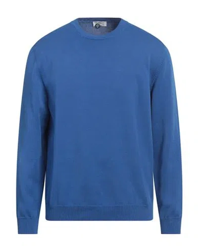 Heritage Man Sweater Bright Blue Size 38 Cotton