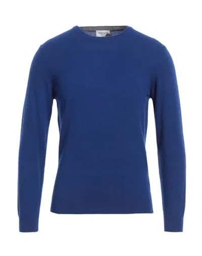 Heritage Man Sweater Bright Blue Size 42 Wool, Cashmere