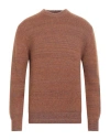 Heritage Man Sweater Brown Size 40 Virgin Wool, Alpaca Wool, Polyamide, Cashmere In Brown