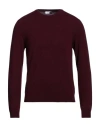 Heritage Man Sweater Burgundy Size 42 Cashmere In Red