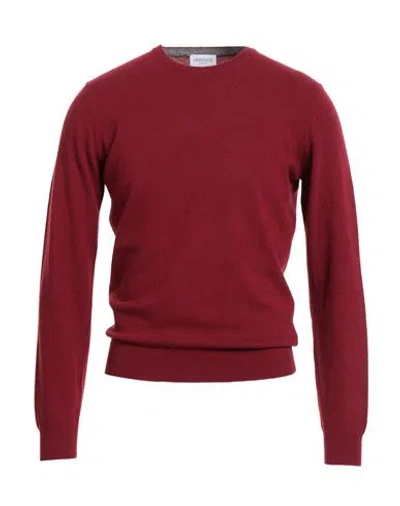Heritage Man Sweater Burgundy Size 48 Wool, Cashmere In Red