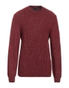 Heritage Man Sweater Burgundy Size Xl Cotton, Acrylic, Wool, Alpaca Wool In Red