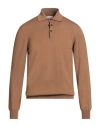 Heritage Man Sweater Camel Size 40 Merino Wool