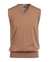Heritage Man Sweater Camel Size 40 Merino Wool