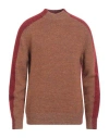 Heritage Man Sweater Camel Size 40 Virgin Wool, Alpaca Wool, Polyamide, Cashmere In Beige