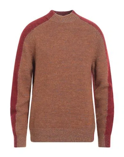 Heritage Man Sweater Camel Size 40 Virgin Wool, Alpaca Wool, Polyamide, Cashmere In Beige