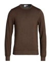 Heritage Man Sweater Cocoa Size 46 Merino Wool In Brown