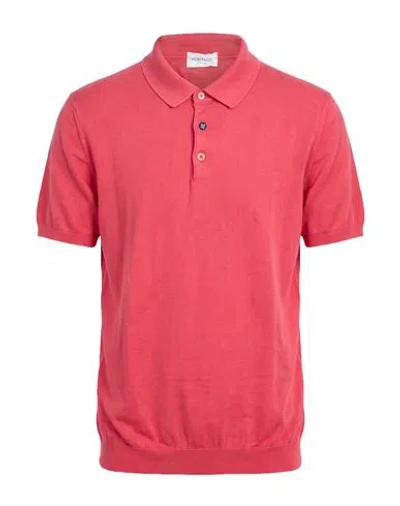 Heritage Man Sweater Coral Size 44 Cotton In Red