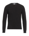 Heritage Man Sweater Dark Brown Size 46 Wool, Cashmere In Black