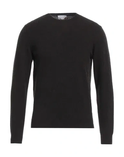 Heritage Man Sweater Dark Brown Size 38 Wool, Cashmere