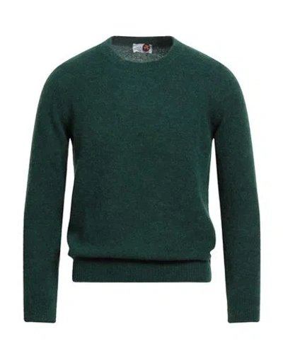 Heritage Man Sweater Emerald Green Size 38 Alpaca Wool, Polyamide, Merino Wool